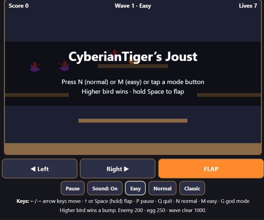 Cyberian Tiger's Joust